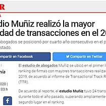 Estudio Muiz realiz la mayor cantidad de transacciones en el 2019